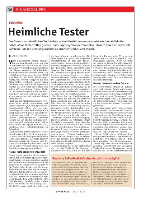 SANIEREN UND SPAREN - Sparkassenzeitung