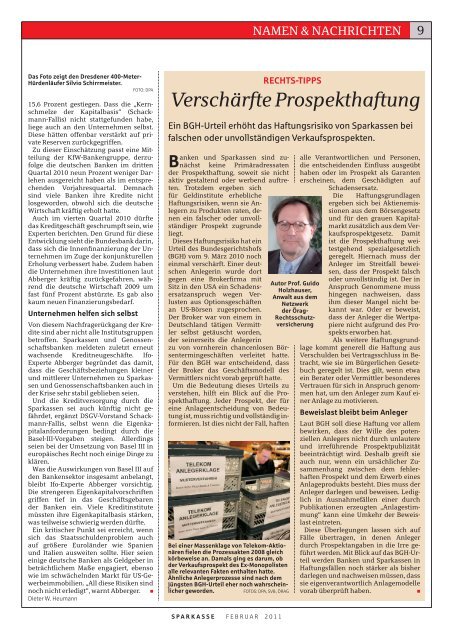 KLARTEXT - Sparkassenzeitung