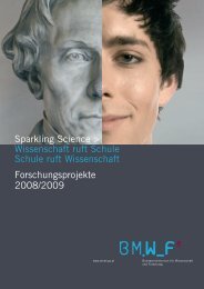 Sparkling Science > Wissenschaft ruft Schule Schule ruft ...