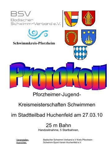 Pforzheimer-Jugend- Kreismeisterschaften ... - SSG Pforzheim