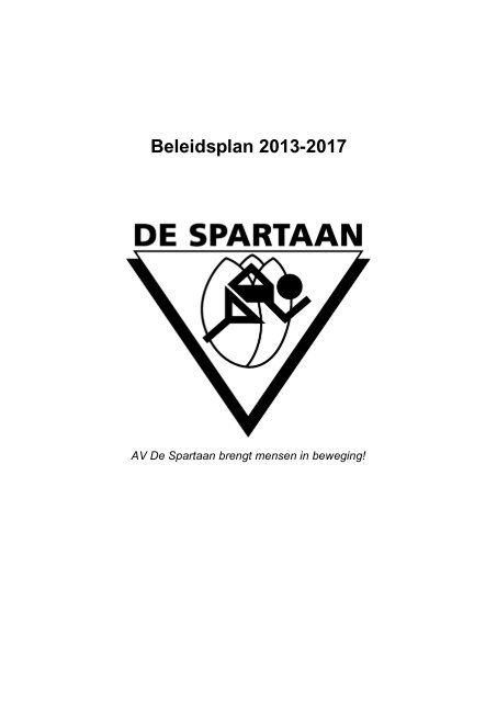 Beleidsplan 2013-2017 - De Spartaan