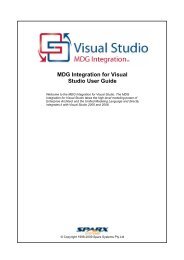 MDG Integration for Visual Studio User Guide - Enterprise Architect