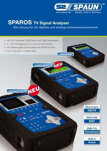 SPAROS TV Signal Analyser - Spaun