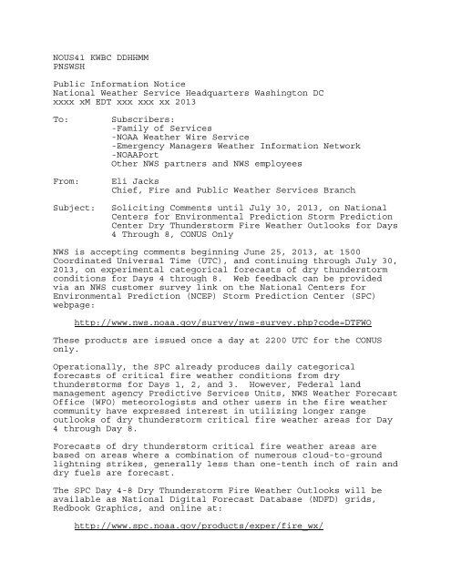 PNS - SPC Thunder to Operations - Storm Prediction Center - NOAA