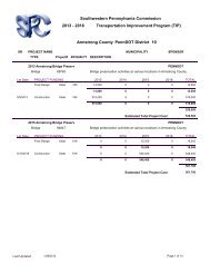 2013 - 2016 Armstrong County PennDOT District 10 - Southwestern ...