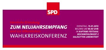 WAHLKREISKONFERENZ - SPD-Bezirk Braunschweig
