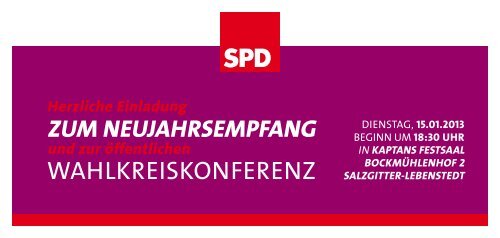 WAHLKREISKONFERENZ - SPD-Bezirk Braunschweig