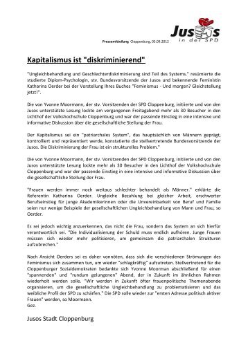 Pressemitteilung Themenveranstaltung Feminismus - SPD ...
