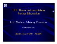 LHC Beam Instrumentation Further Discussion - LHC Machine ...