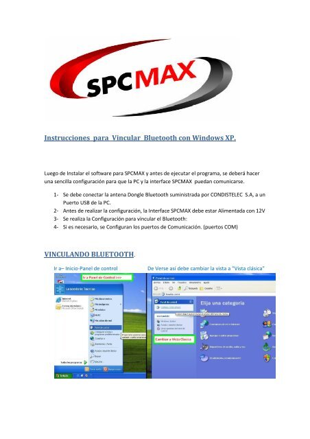 Win XP - Instrucciones para instalaciÃ³n de Bluetooth - Spc960.com
