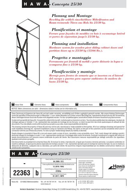 HAWA Concepta 25/30 - Dieckmann GlasbeschlÃ¤ge