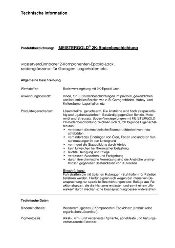 Meistergold 2K-Bodenbeschichtung