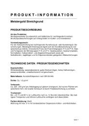 Technisches Merkblatt - Meistergold