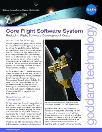 Core Flight Software System - NASA's Goddard Technology ...