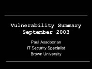 Vulnerabilities - PaulDotCom