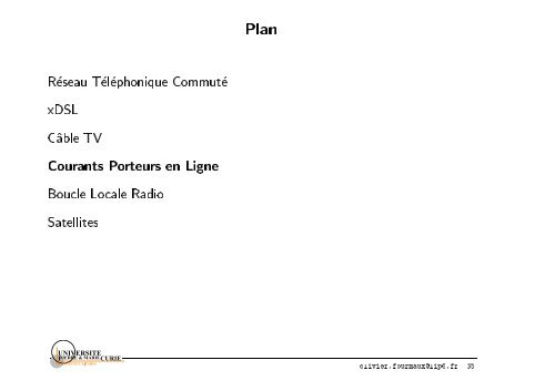 Cours 10 : Boucle locale