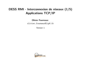 Applications TCP/IP - Bad Request - LIP6