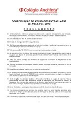 coordenação de atividades extraclasse gincana - Colégio Anchieta