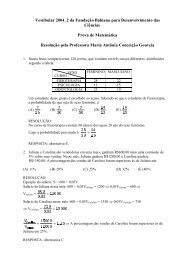 Vestibular 2004_2 da FundaÃ§Ã£o Bahiana para Desenvolvimento ...