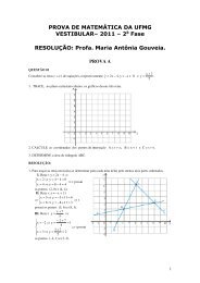 PROVA DE MATEMÃTICA DA UFMG VESTIBULARâ 2011 â 2 Fase ...