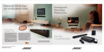 CatÃ¡logo Soluciones Cine en casa - Bose