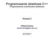 Programowanie obiektowe C++