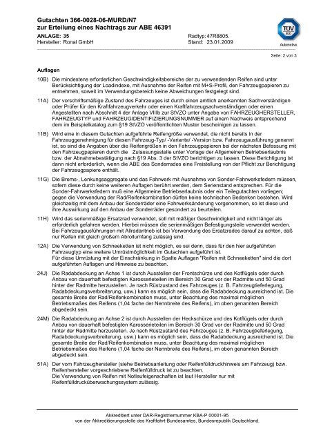 Gutachten 366-0028-06-MURD/N7 zur Erteilung eines Nachtrags ...