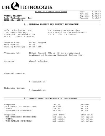 TRIzol MSDS PDF