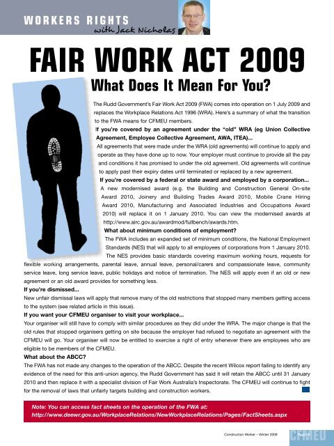 Winter Issue 2009 - cfmeu