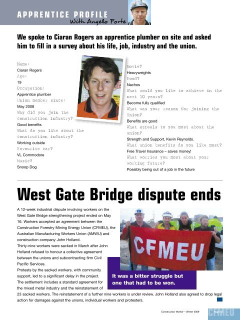 Winter Issue 2009 - cfmeu