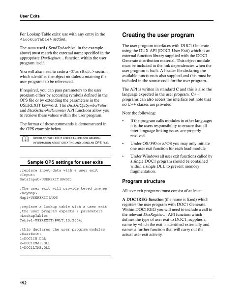 DOC1 Programmer's Guide