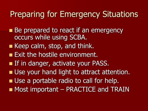 SCBA Annual Retraining