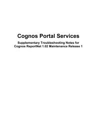 Cognos Portal Services