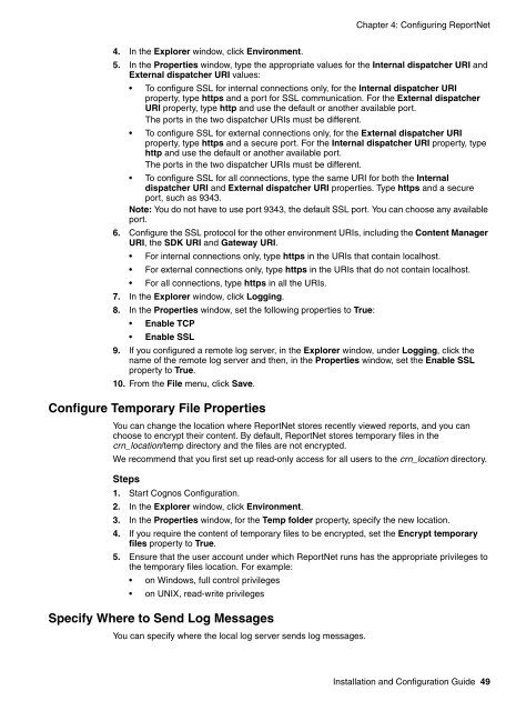 Cognos ReportNetTM Installation and Configuration Guide