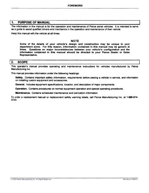 Mid-Mount Platform Manual