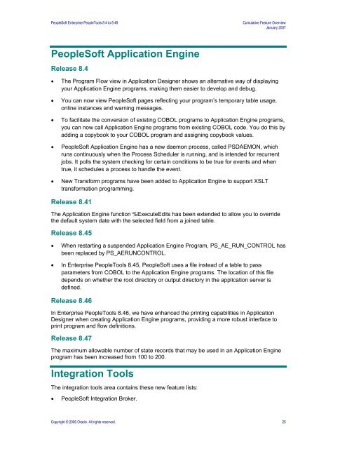 PeopleSoft Enterprise PeopleTools 8.4 to 8.49 Cumulative ... - Oracle