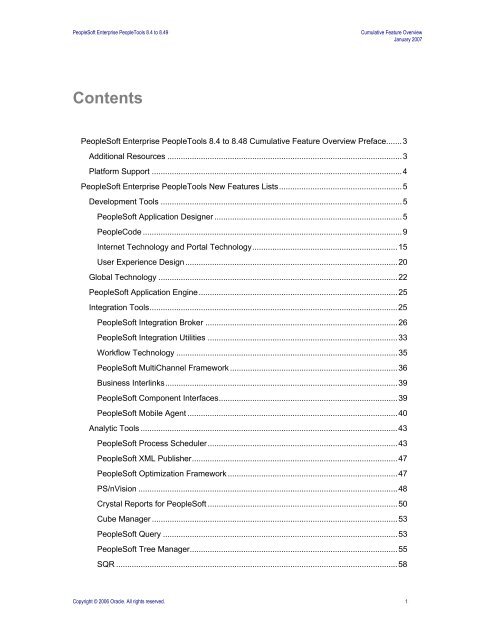 PeopleSoft Enterprise PeopleTools 8.4 to 8.49 Cumulative ... - Oracle