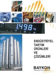 ENDÜSTRİYEL TARTIM ÜRÜNLERİ VE ÇÖZÜMLERİ - BAYKON ...