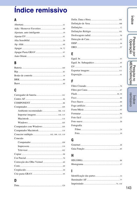 Manual da Cyber-shot - Componentes para CÃ¢meras Digitais?