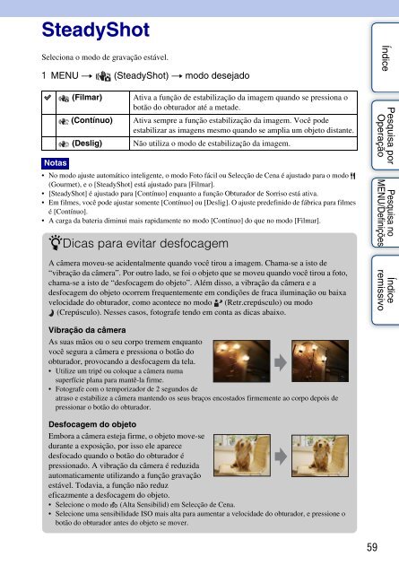 Manual da Cyber-shot - Componentes para CÃ¢meras Digitais?