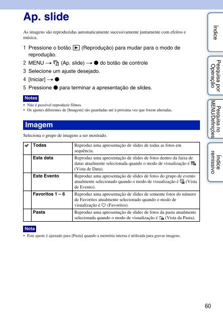 Manual da Cyber-shot - Componentes para CÃ¢meras Digitais?