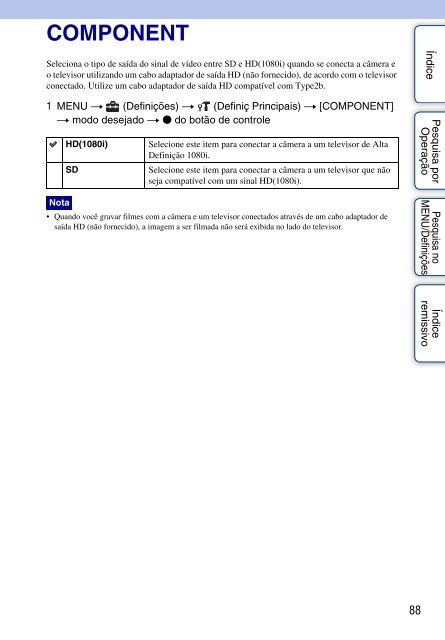 Manual da Cyber-shot - Componentes para CÃ¢meras Digitais?