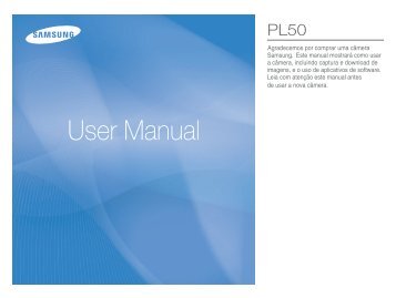 Manual CÃ¢mera Samsung PL-50 - Componentes para CÃ¢meras ...