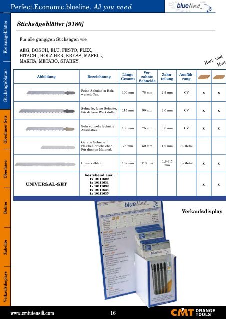 blueline CMT Hersteller PDF Katalog - Sägeblatt Shop