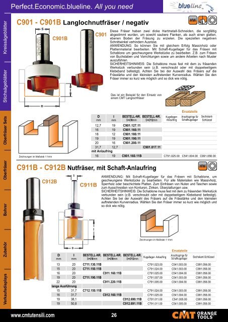 blueline CMT Hersteller PDF Katalog - Sägeblatt Shop