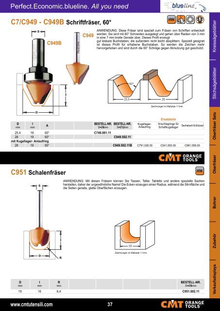 blueline CMT Hersteller PDF Katalog - Sägeblatt Shop