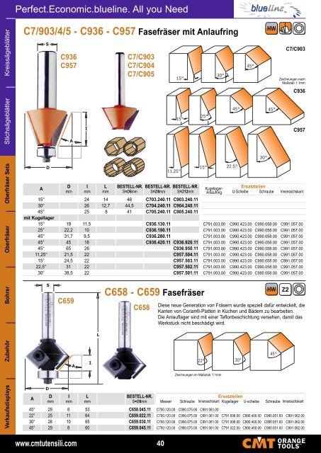 blueline CMT Hersteller PDF Katalog - Sägeblatt Shop