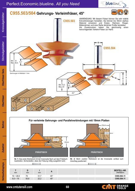 blueline CMT Hersteller PDF Katalog - Sägeblatt Shop