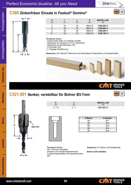 blueline CMT Hersteller PDF Katalog - Sägeblatt Shop