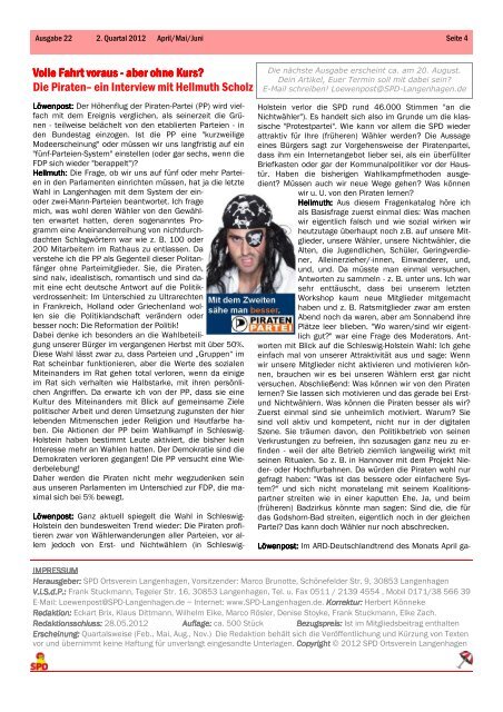 LÃ¶wenpost Ausgabe 22 - SPD-Langenhagen